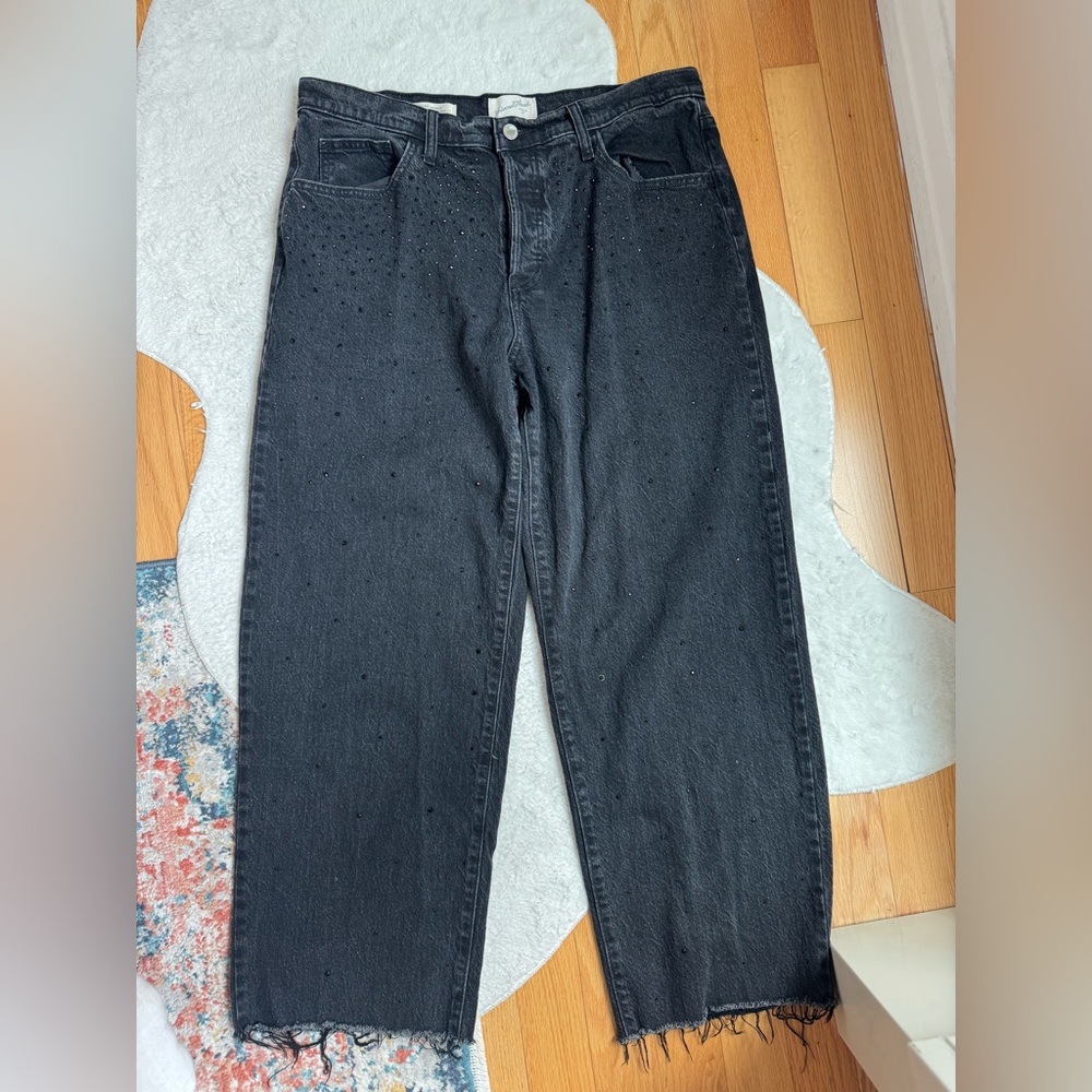 Universal Thread Black Jeweled Relaxed Jeans